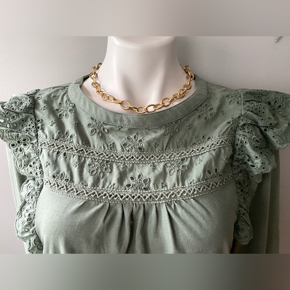 J Crew NWT Green Top.
